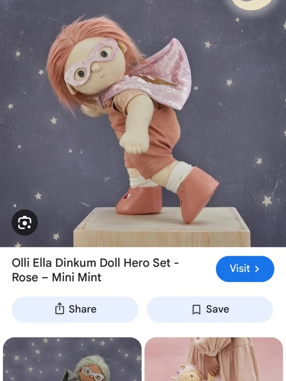 Olli Ella Dinkum Doll Hero Cape